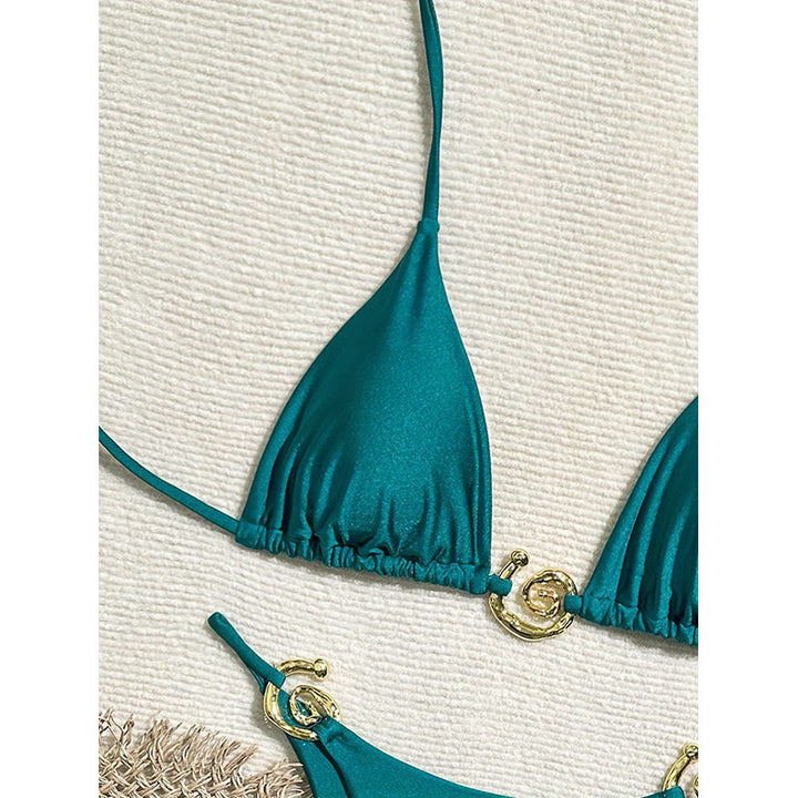 Damen Triangel-Bikini mit luxuriösen Kettenakzenten Drune