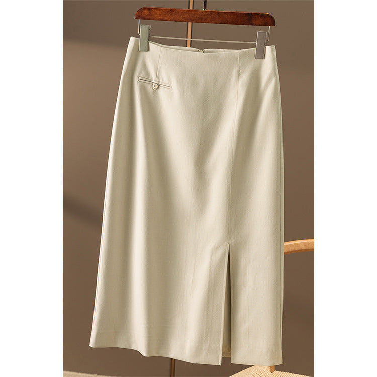 Damen Eleganter, hochausschnittiger Faltenrock Drune