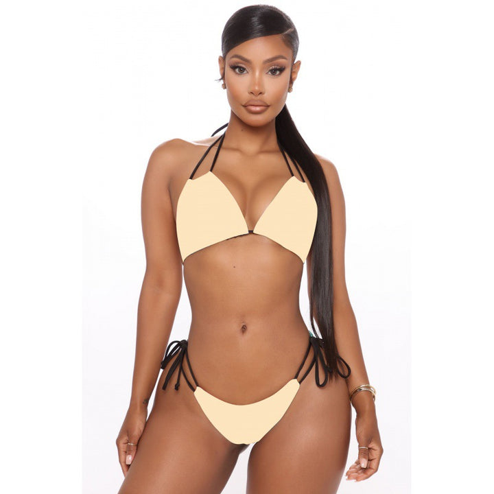 Damen Triangel-Bikini mit verstellbaren Bändern und sexy Schnittdetails Drune