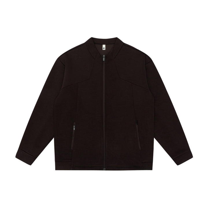 Unisex Oversize Zip‑Jacke aus schwerer Baumwollmischung mit Stehkragen und Reißverschlusstaschen Drune
