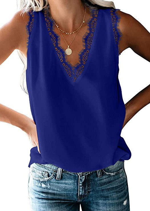 Damen Bluse mit elegantem Spitzeneinsatz Drune