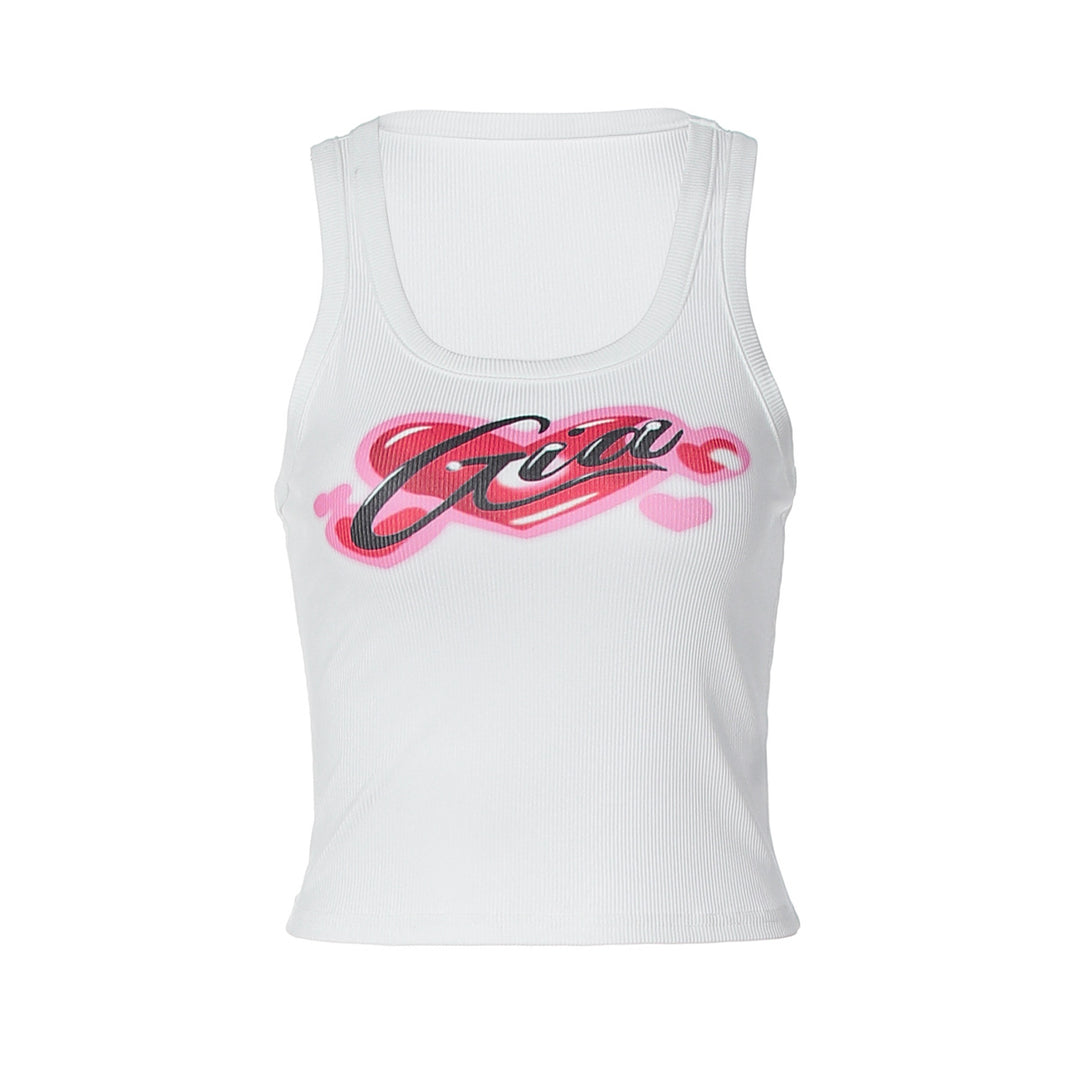 Damen Crop-Top mit stylischem Print und figurbetonter Passform Drune