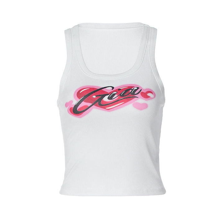 Damen Crop-Top mit stylischem Print und figurbetonter Passform Drune