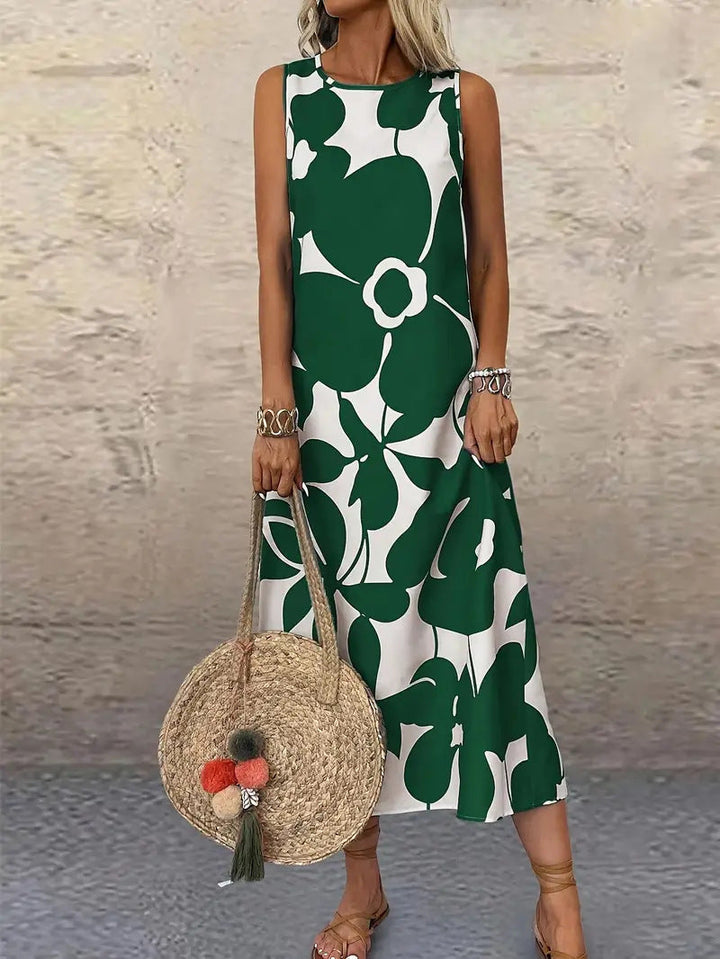 Damen Maxikleid mit floralem Muster Drune