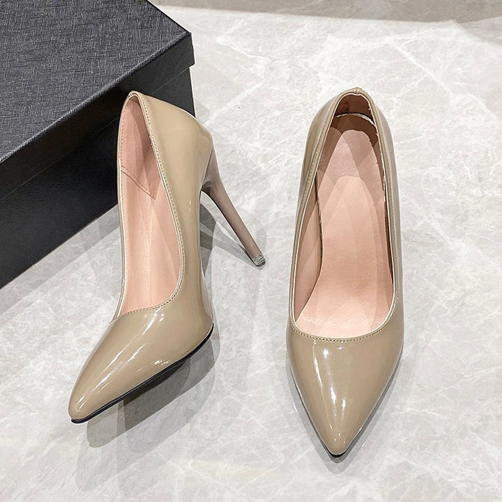 Damen Braut-Lackleder Pumps mit spitzer Zehenform und schlankem Stilettoabsatz Drune