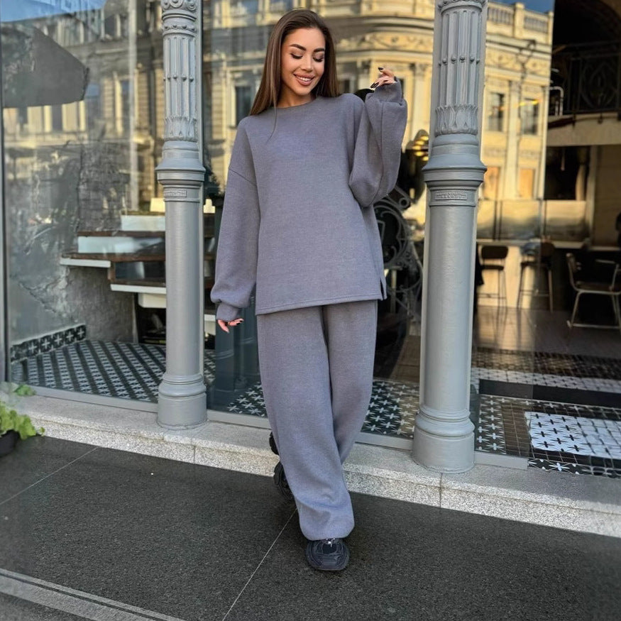 Damen Komfortabler Oversized Fleece Freizeitanzug Drune