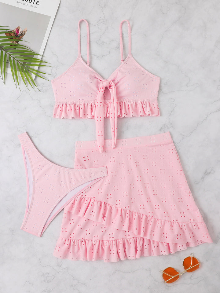 Damen Bikiniset mit Rüschendetails Drune