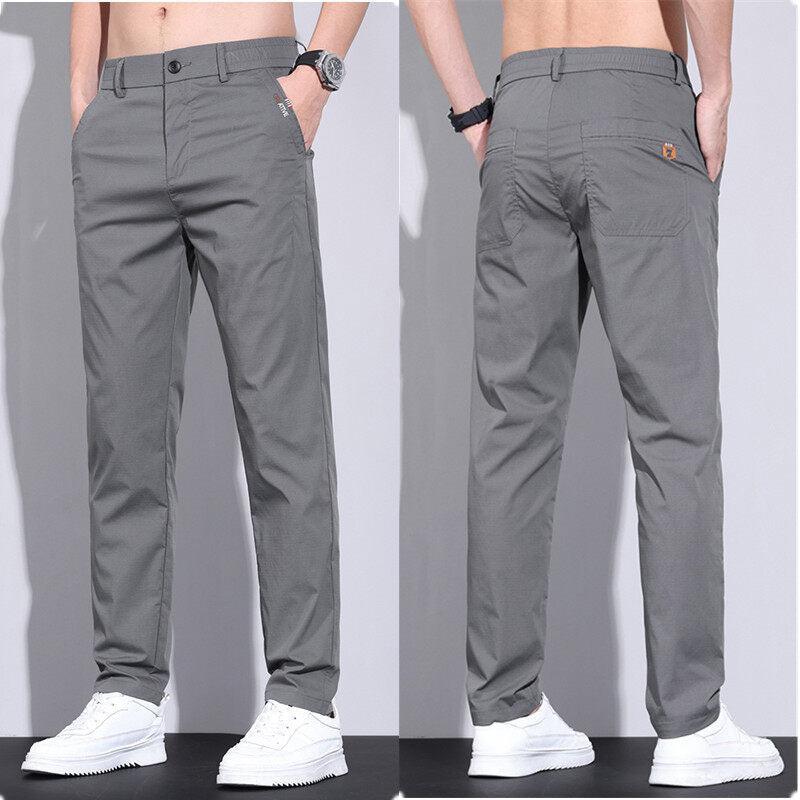 Herren modische Chino-Hose mit elastischem Bund und praktischen Seitentaschen Drune