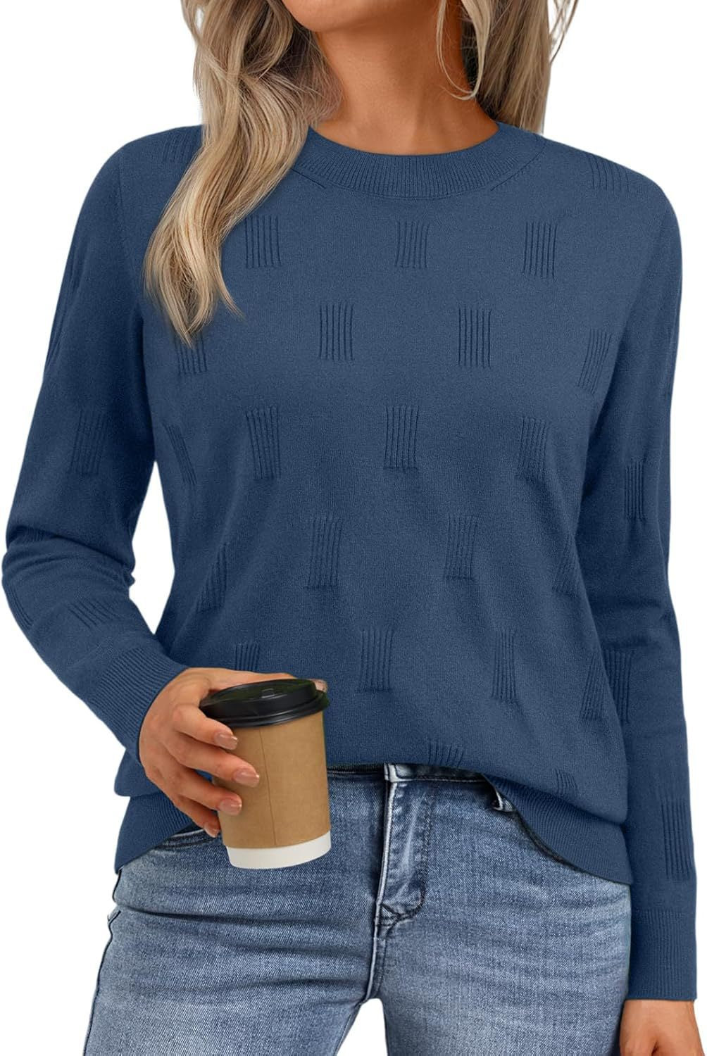 Damen Modischer Strickpullover mit Strukturmuster Drune
