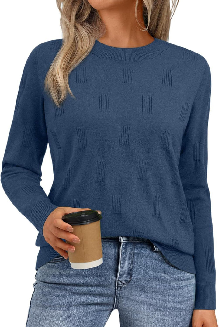 Damen Modischer Strickpullover mit Strukturmuster Drune