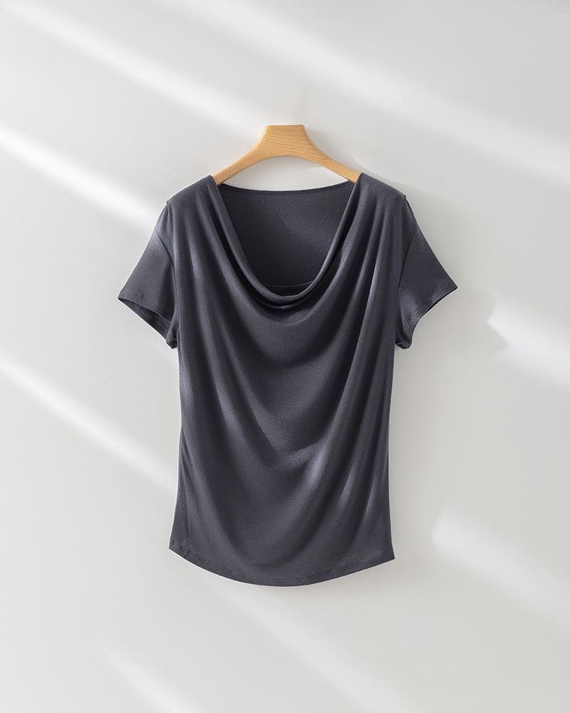 Damen Relaxed Fit Drape Top Drune