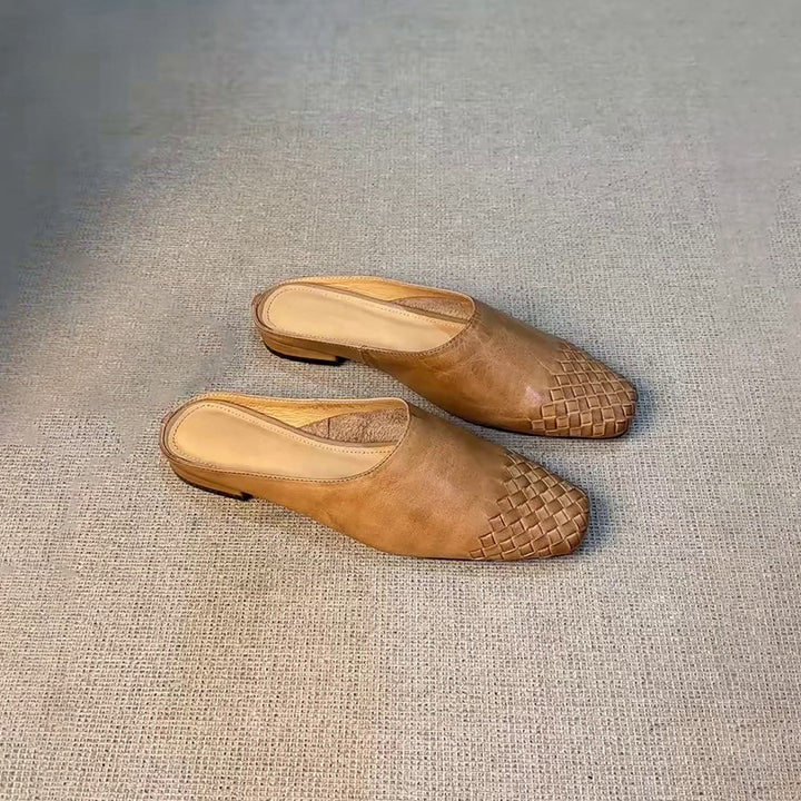 Damen Mules mit geflochtenem Design und bequemer Sohle Drune