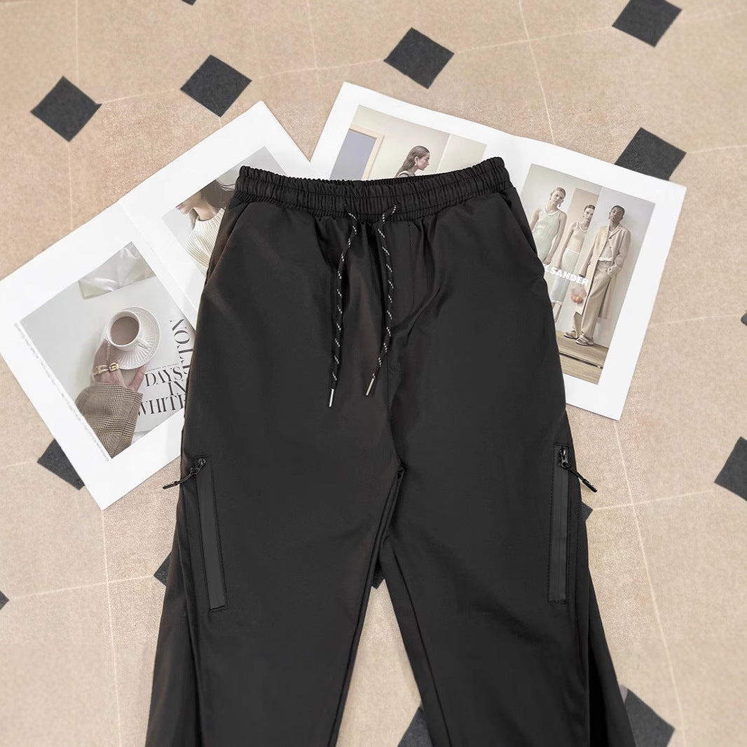 Unisex Sportliche Jogginghose mit verstellbarem Bund und Seitentaschen Drune