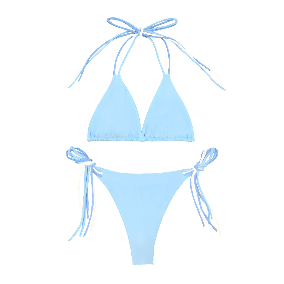 Damen Triangel-Bikini mit verspielten Bindebändern Drune