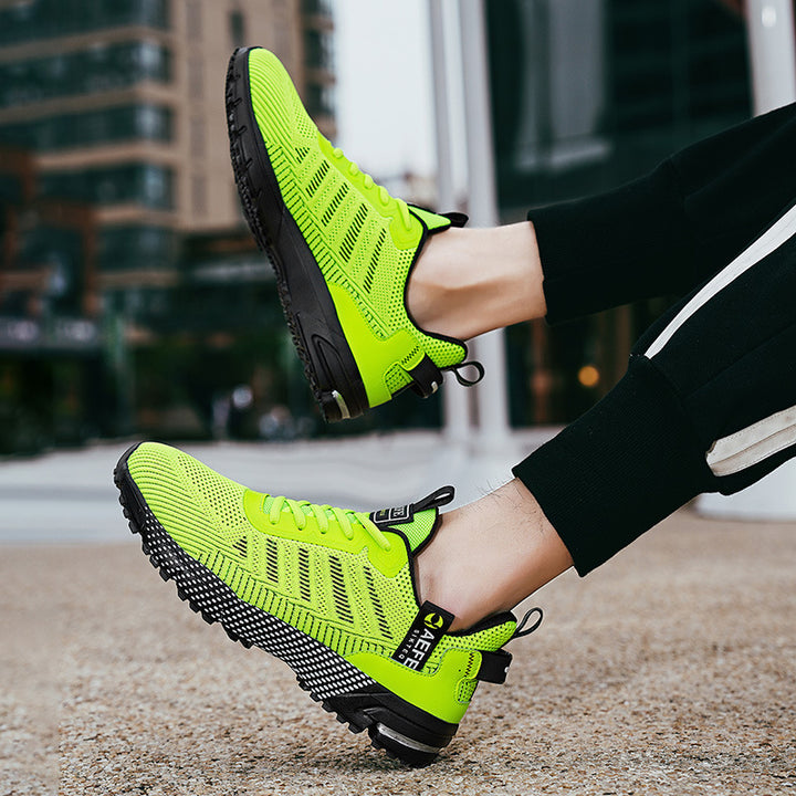 Herren atmungsaktive leichte Laufschuhe mit stoßdämpfender Gelfederung und rutschfester Außensohle Drune