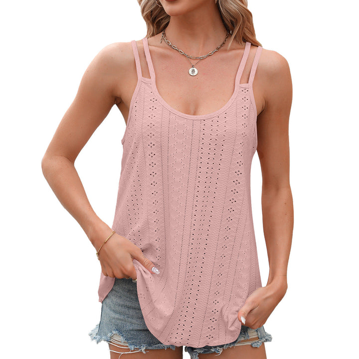 Drune | Unifarbene Rundhals Ärmellose Camisole Top