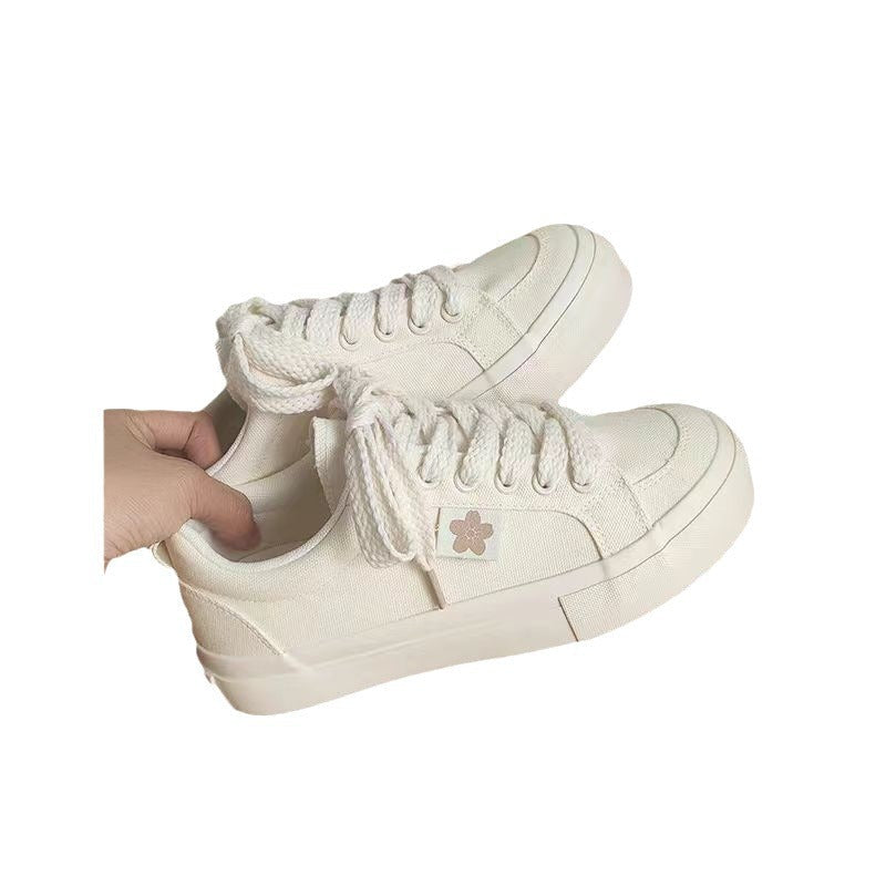 Damen Modische Sneakers aus hochwertigem Canvas mit eleganter Plattformsole Drune