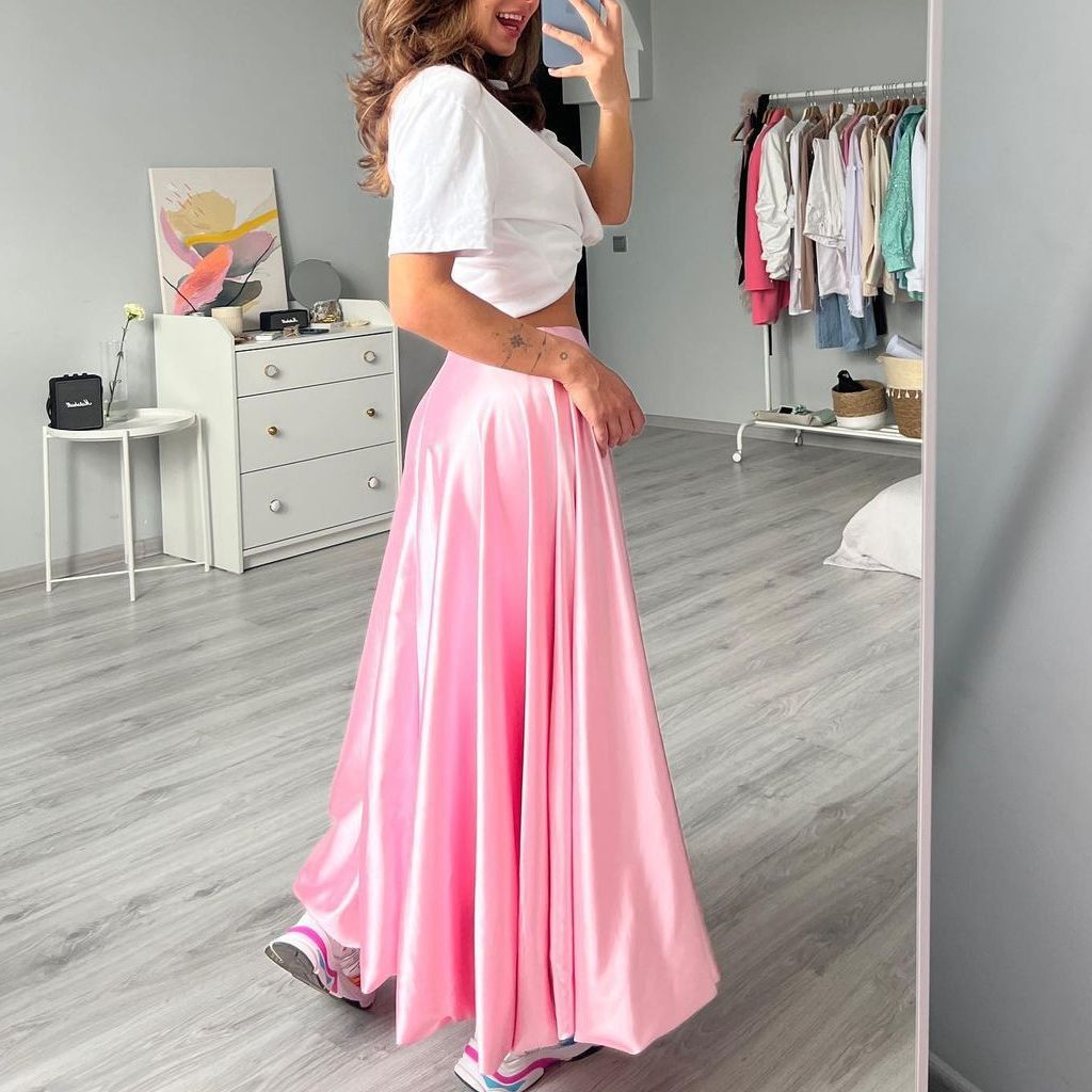 Damen elegantermaxirock mit fließendem Schnitt Drune