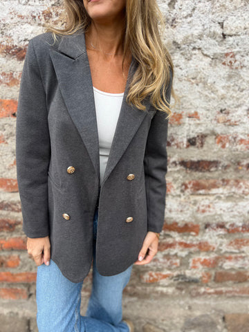 Damen eleganter und bequemer Blazer mit doppelter Knopfleiste Drune