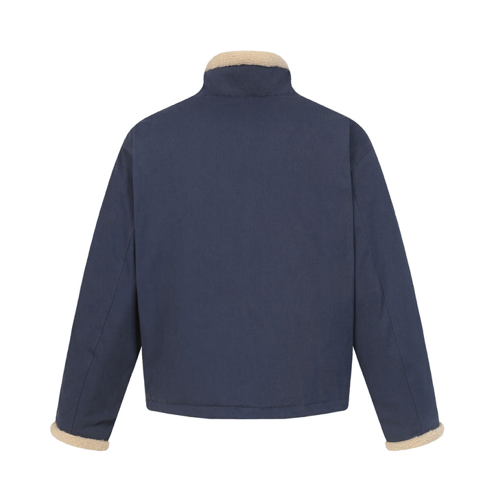 Herren Kurzblouson im Field‑Style mit Teddyfutterkragen und Cargo‑Taschen Drune
