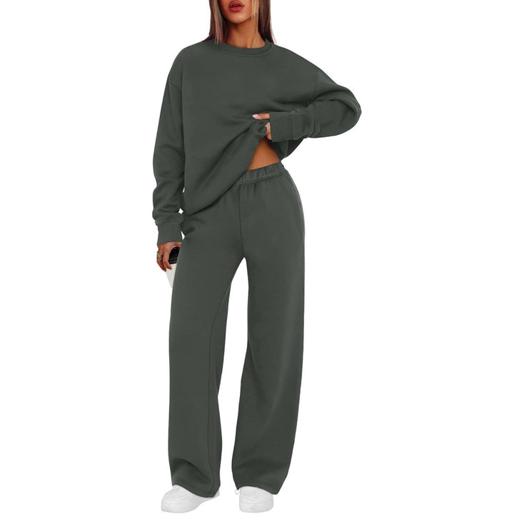 Damen nan lässiges Sweatshirt und weite Jogginghose Set Drune