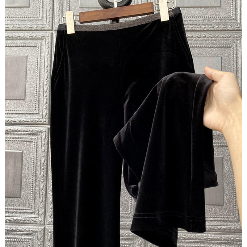 Damen Bequeme und elegante Samt-Hosen Drune