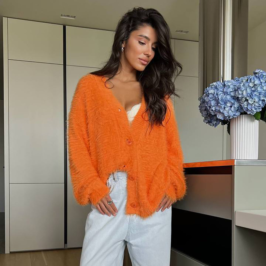 Damen Kuscheliger Strickcardigan Drune