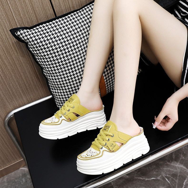 Damen Sneaker mit modischem Plateau und luftiger Schnürung Drune