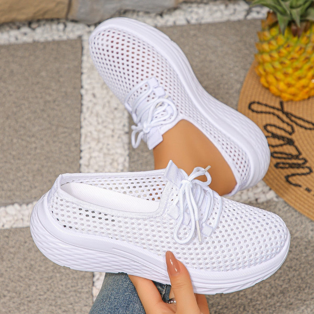 Damen atmungsaktive Sneaker mit elastischem Obermaterial und komfortabler Sohle Drune