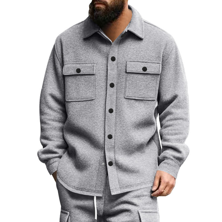 Herren strukturierte Arbeitsjacke mit praktischen Taschen Drune