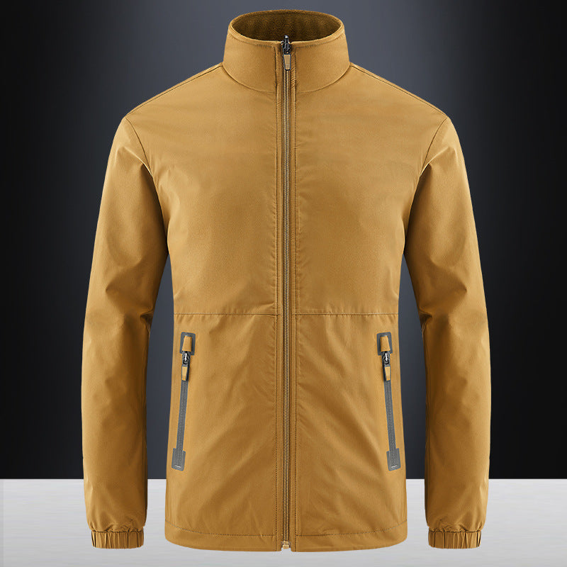Herren Softshelljacke mit hohem Stehkragen und wasserabweisender Oberfläche Drune