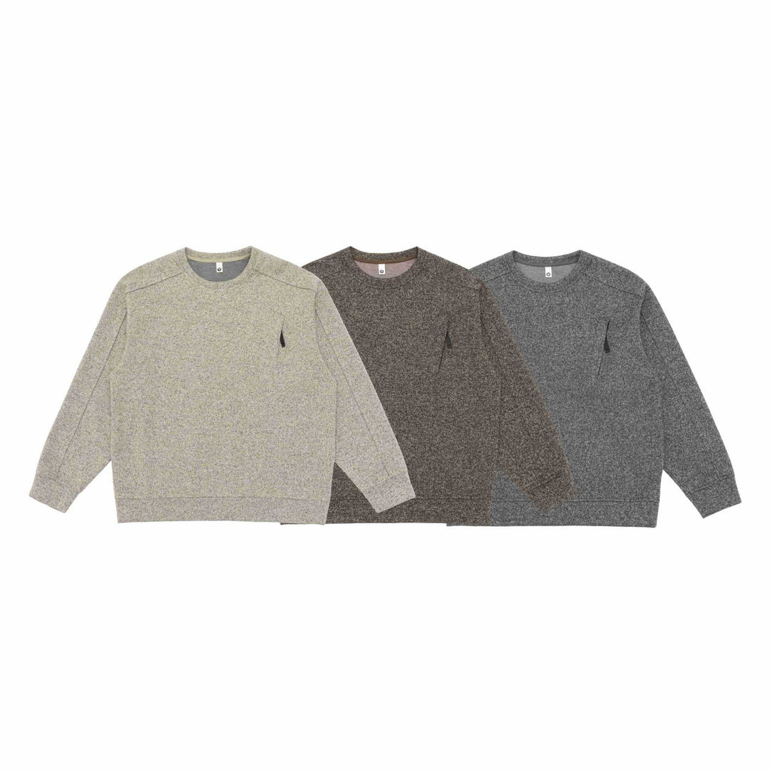 Unisex Strukturierter Rundhals-Sweatshirt mit Raglanärmeln und geripptem Saum Drune