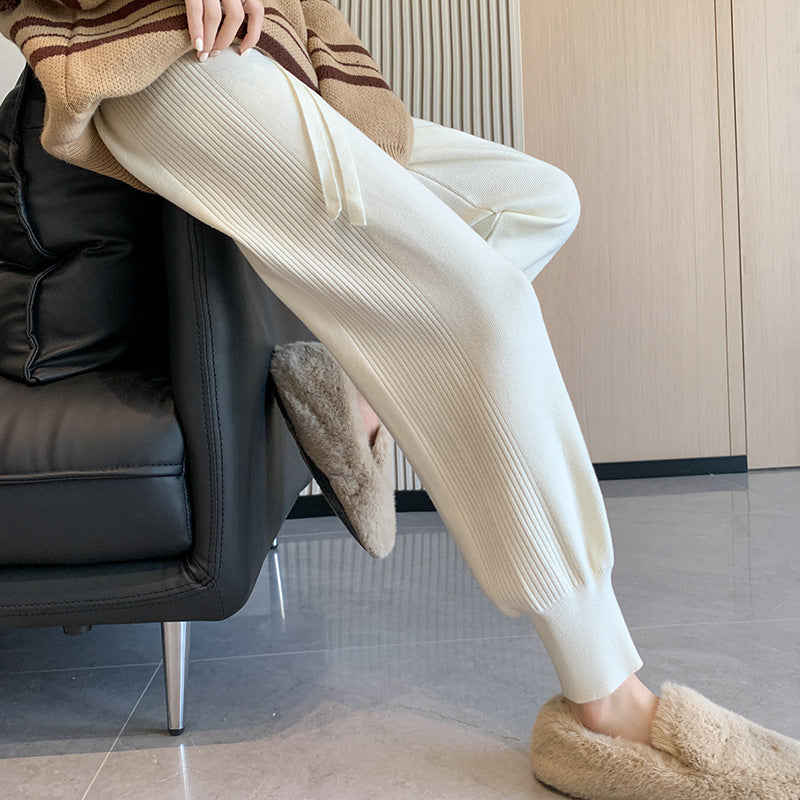 Damen Komfortable Feinstrick-Hosen Drune