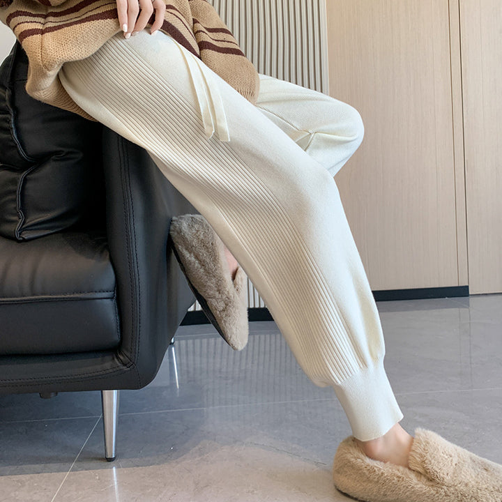 Damen Komfortable Feinstrick-Hosen Drune