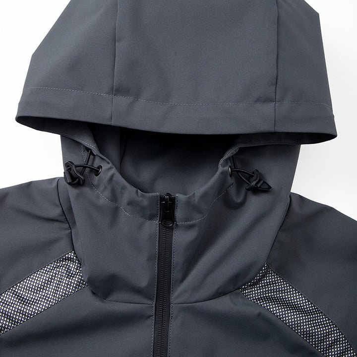Herren Atmungsaktive Sportjacke mit Kapuze Drune