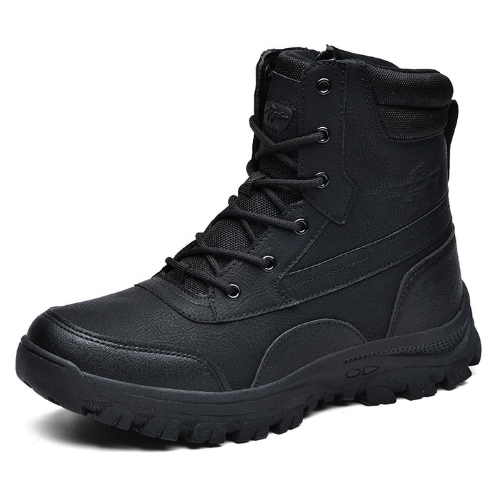 Herren Knöchelhohe militärisch inspirierte Einsatz- und Trekkingstiefel mit Seitenreißverschluss und verstärkter Zehenkappe Drune