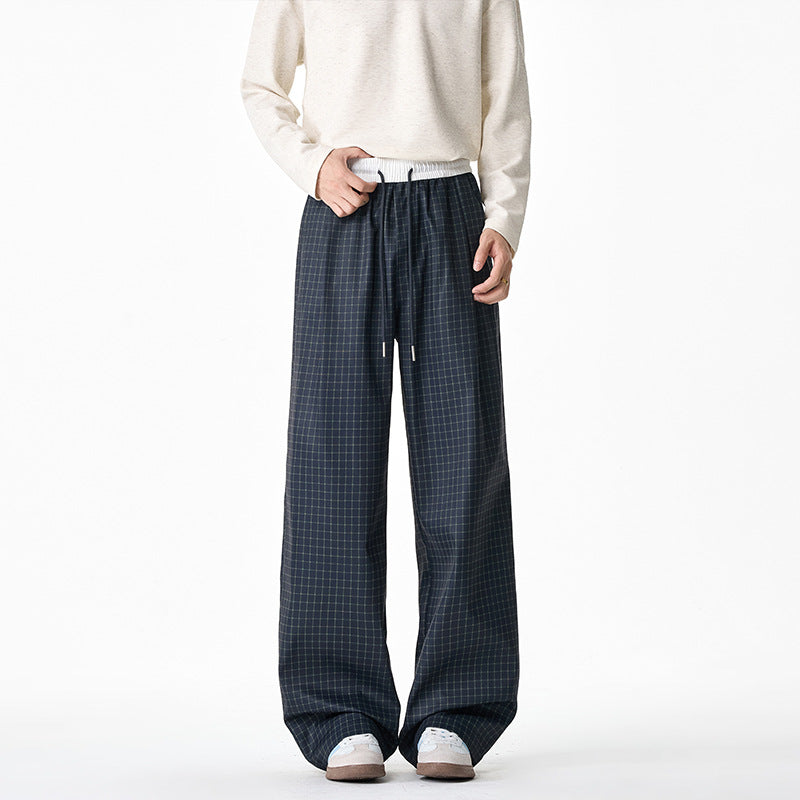 Damen Modische Harem-Hose mit Karo-Muster Drune