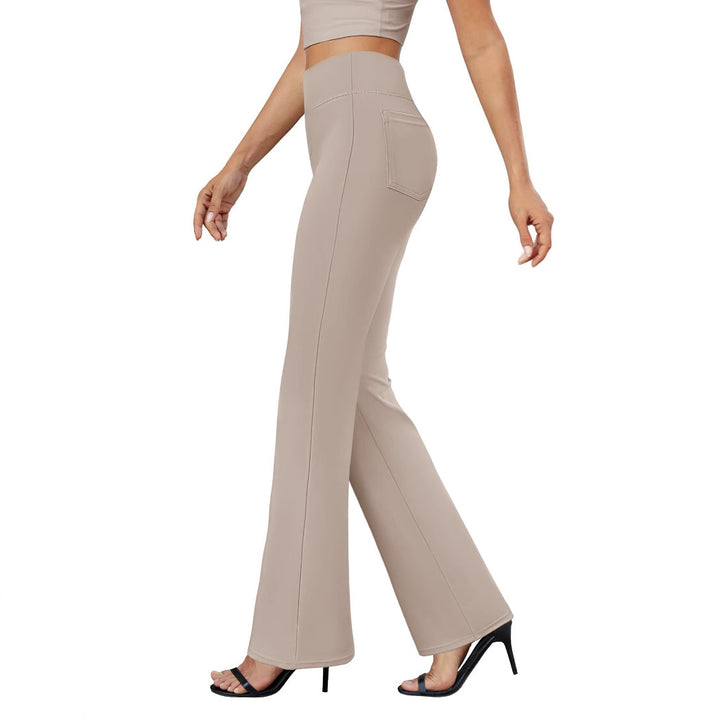 Damen Hochtaillierte Bootcut-Hosen Drune