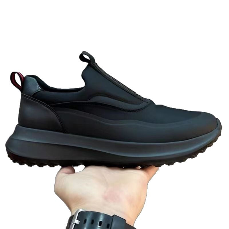Herren Slip-On-Plateau-Sneaker mit neoprenartigem Schaft und profiliertem Trail-Profil Drune