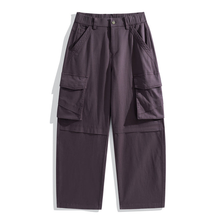 Herren Relaxed-Cargo-Hose aus leichtem Ripstop mit großen Klapp- und Stautaschen Drune