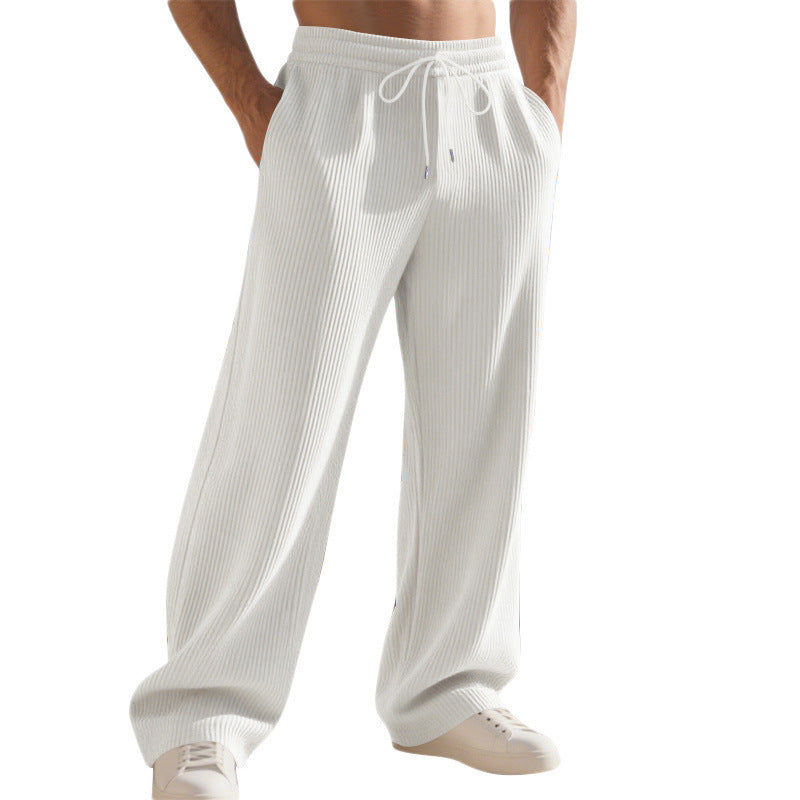 Herren Relaxed-Fit Strick-Jogginghose mit feiner Rippstruktur Drune