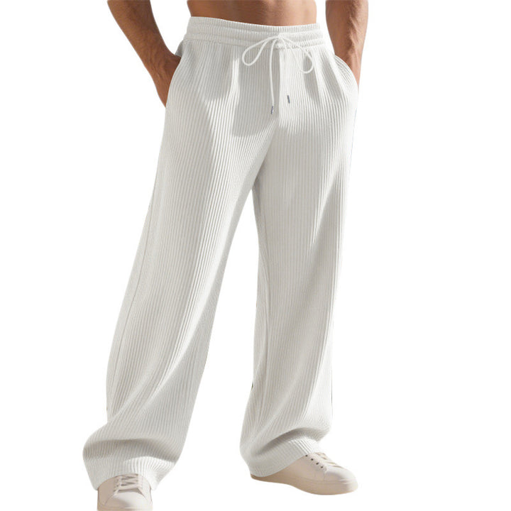 Herren Relaxed-Fit Strick-Jogginghose mit feiner Rippstruktur Drune