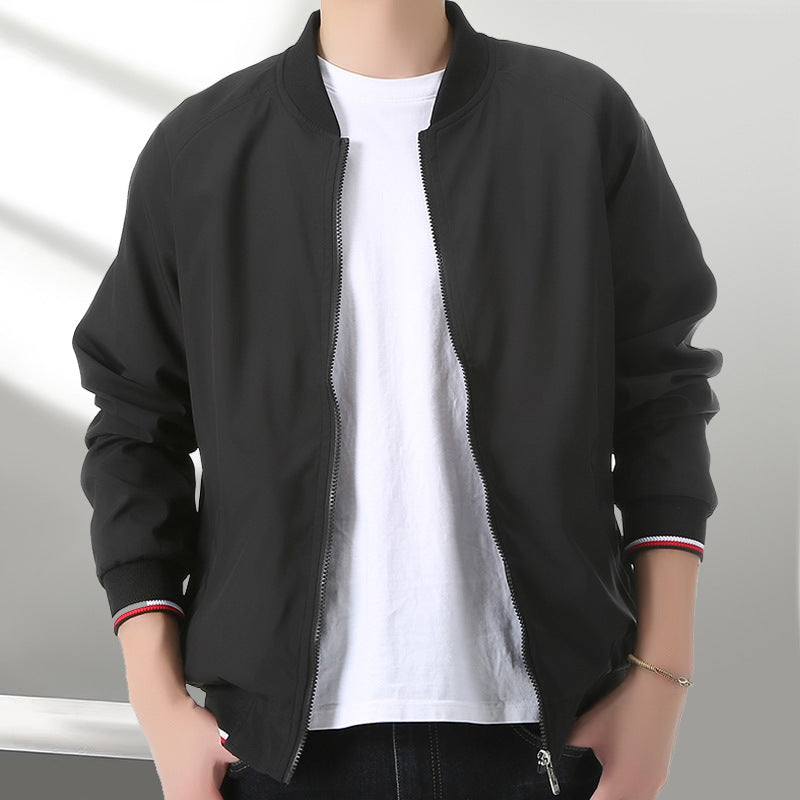 Herren leichte Trainingsjacke mit Stehkragen Drune