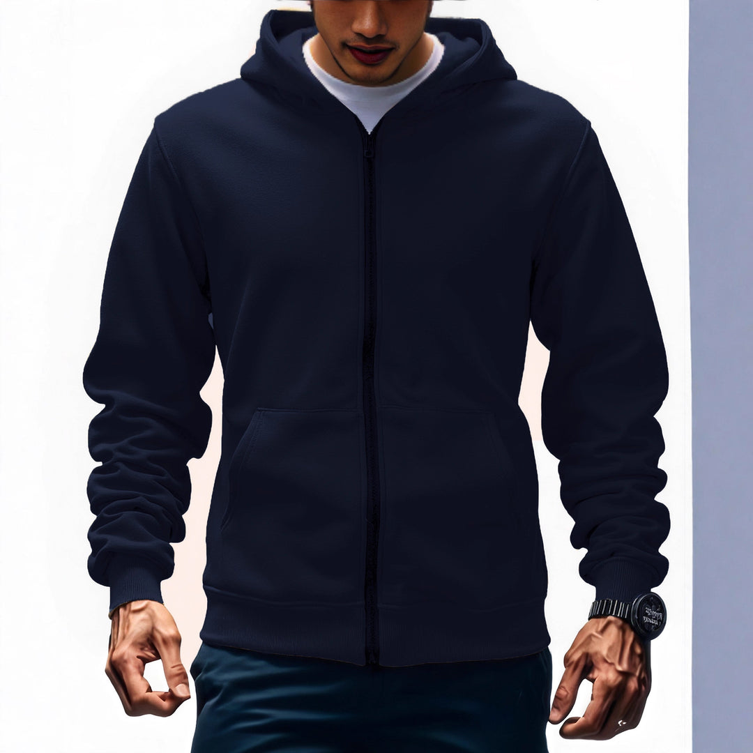 Herren Modische Kapuzenjacke mit praktischen Taschen Drune