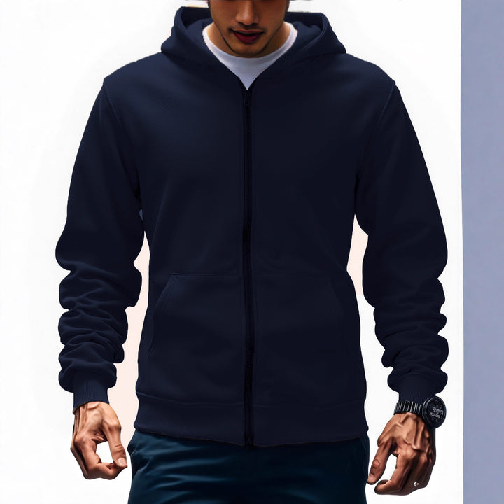 Herren Modische Kapuzenjacke mit praktischen Taschen Drune