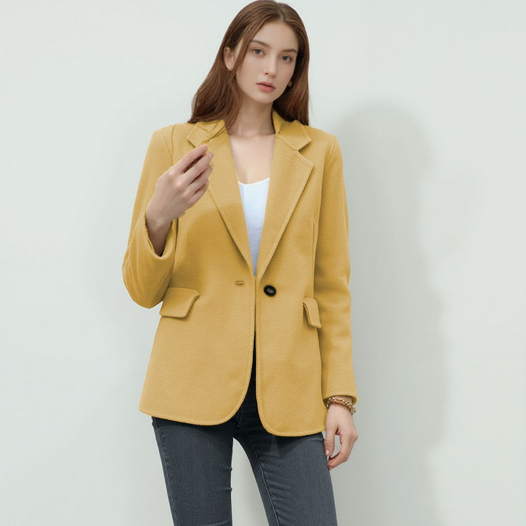 Damen elegante Blazerjacke mit strukturierter Oberfläche und schickem Schnitt Drune