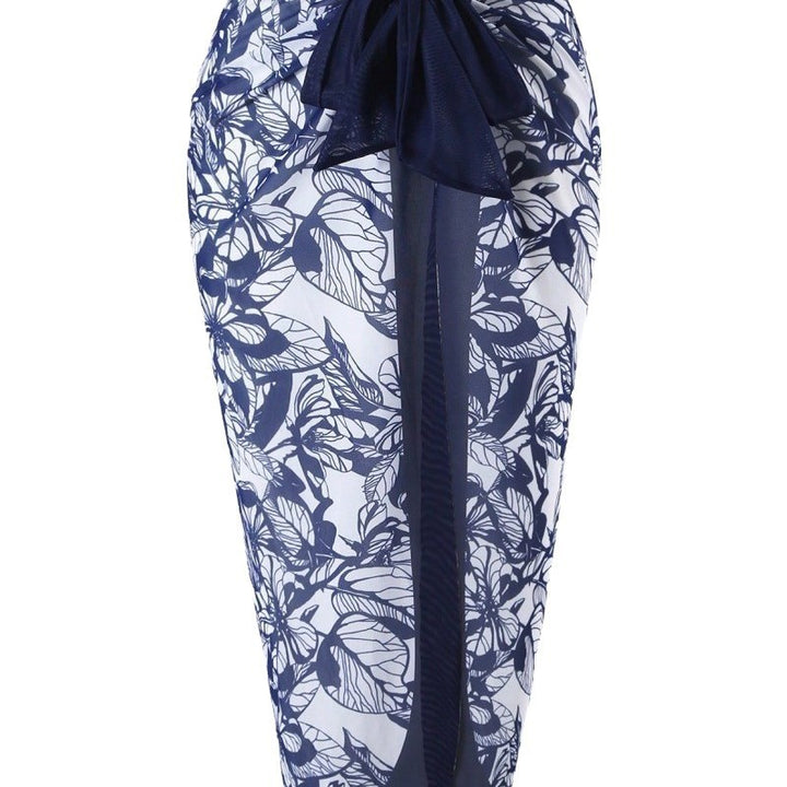Damen Bikini-Set mit floralem Rock über der Badehose Drune