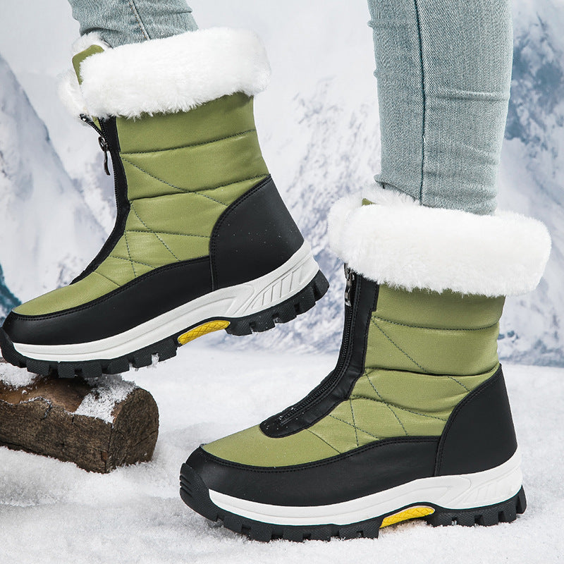Damen thermoisolierte Winterstiefel mit wasserdichter Außensohle und bequemem Futter Drune
