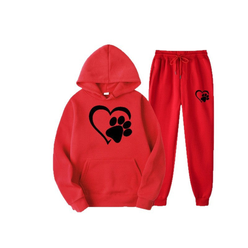 Damen Kuscheliger Hoodie und Jogginghose Set Drune