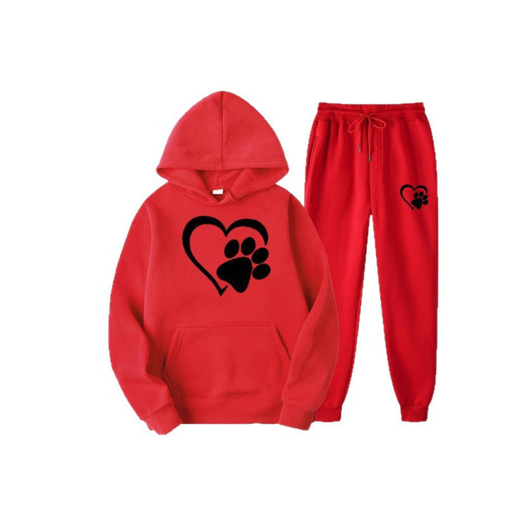 Damen Kuscheliger Hoodie und Jogginghose Set Drune